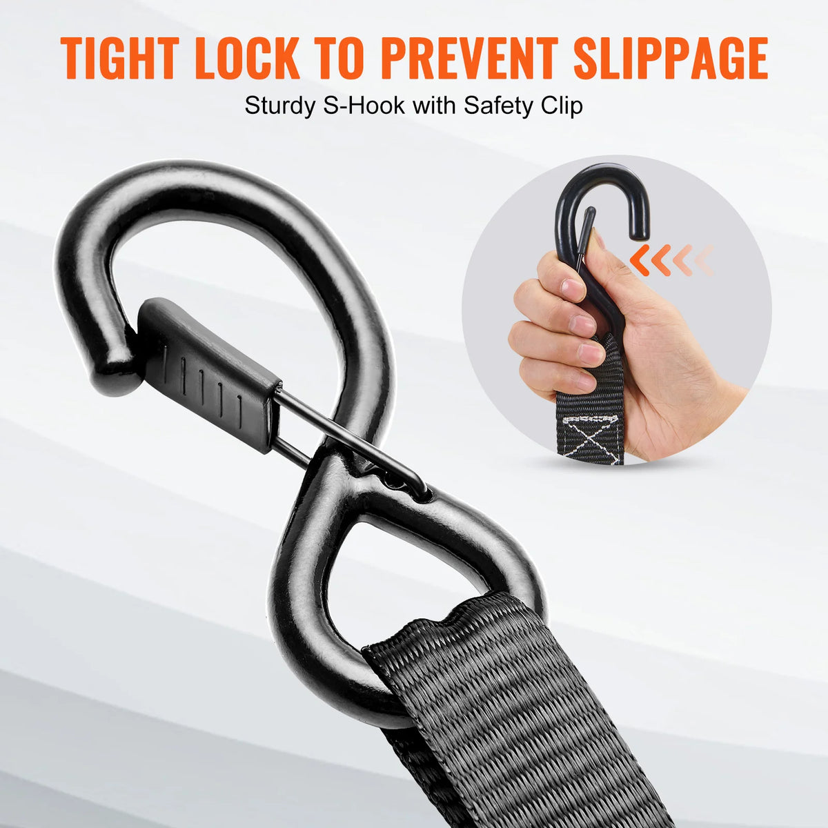 SucceBuy Ratchet Straps With Padded Handles And S Hooks