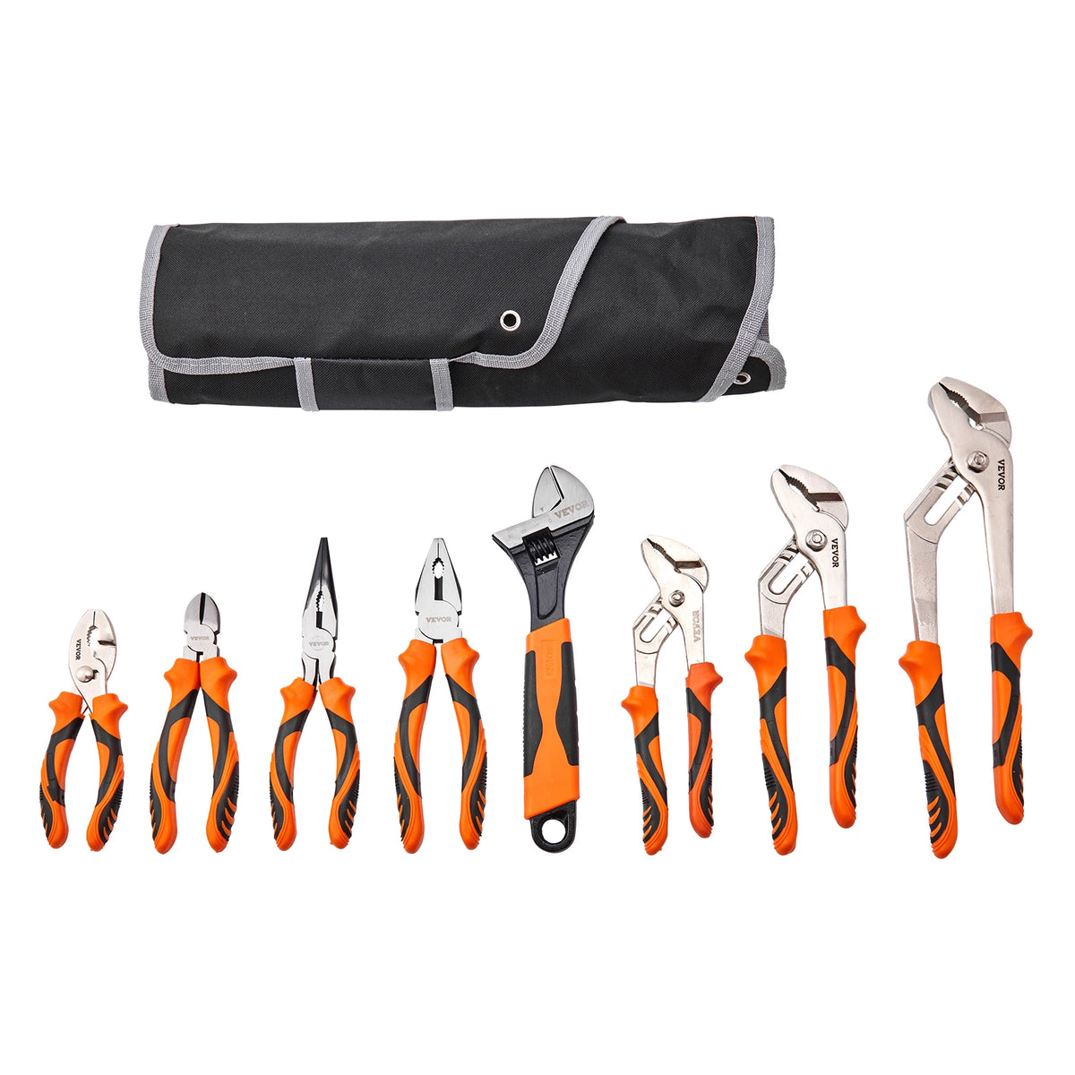SucceBuy 8 Piece Pliers Set with Adjustable Wrench