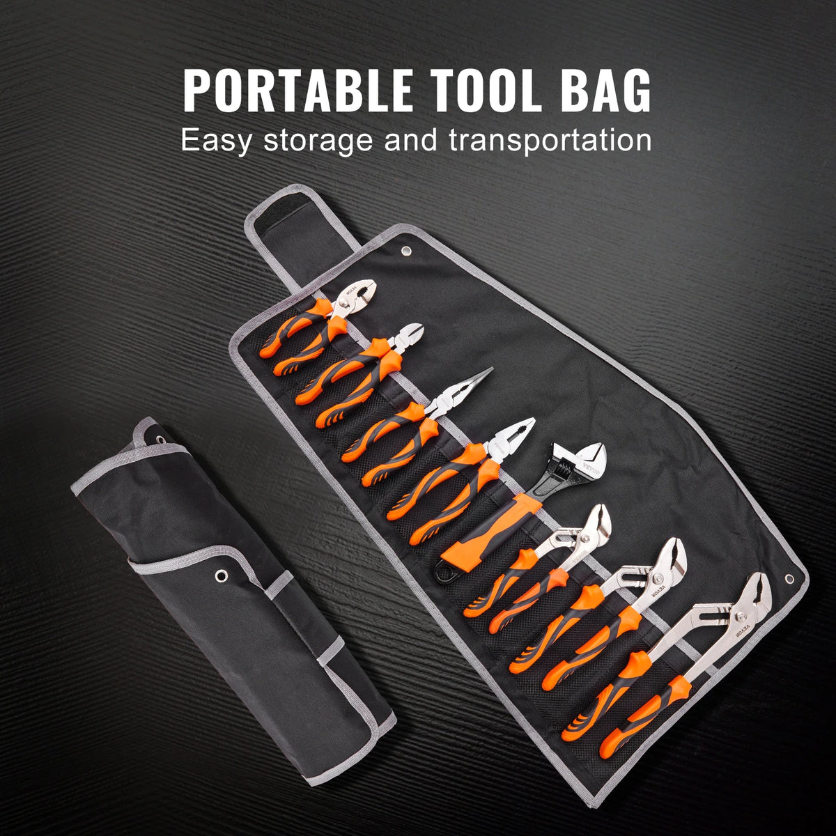 SucceBuy 8 Piece Pliers Set with Adjustable Wrench