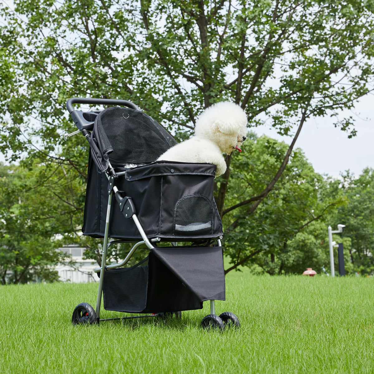 Foldable 3 Wheel Pet Stroller For Small Dogs