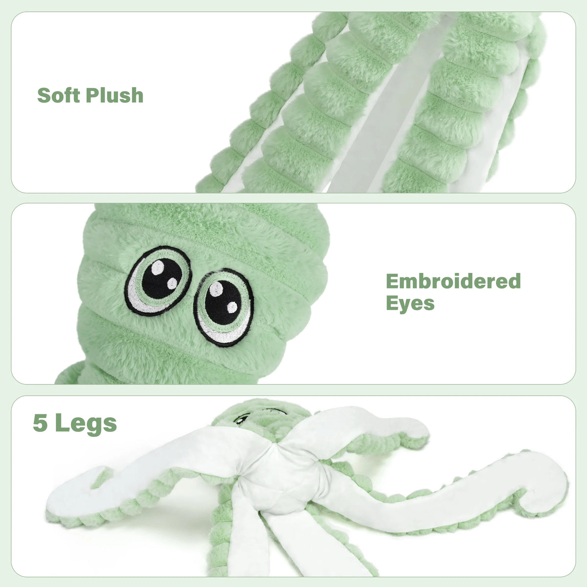 Octopus Squeaky Plush Dog Toy for Chewing and Playing