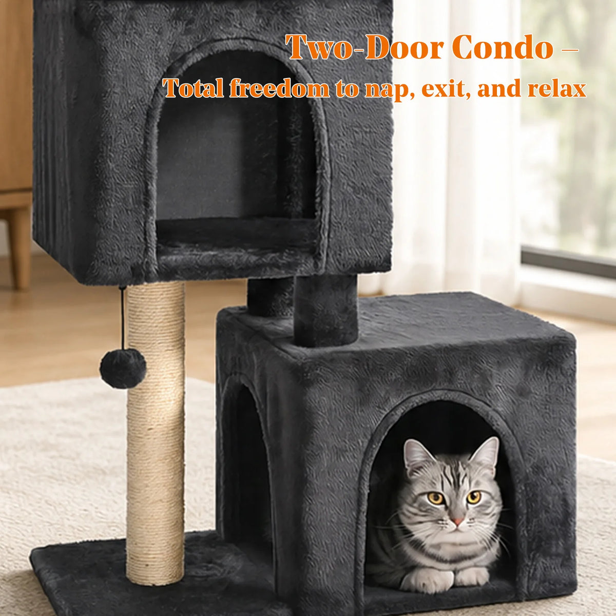 PAWZ Road Two Tier Cat Tree With Sisal Posts