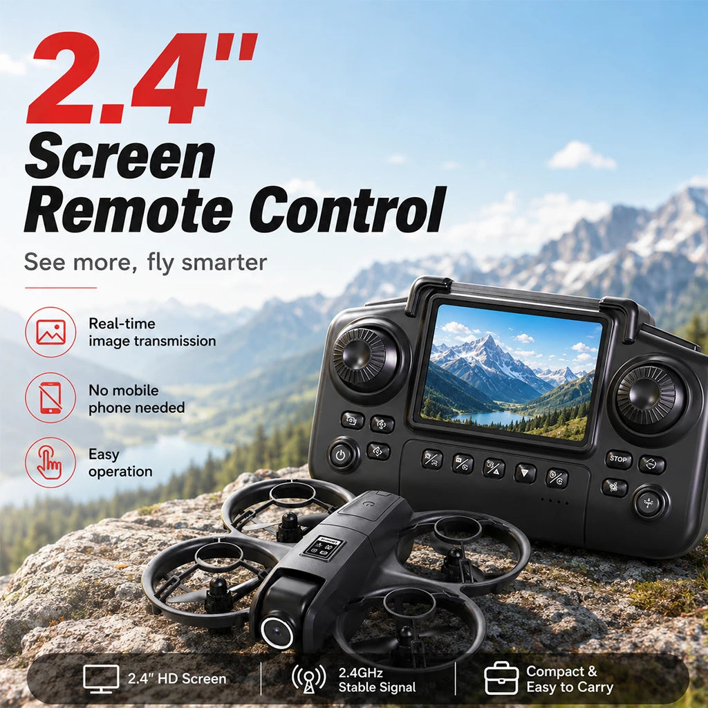ZNLYRION YL3PK Mini Quadcopter Dual Camera Drone With Screen