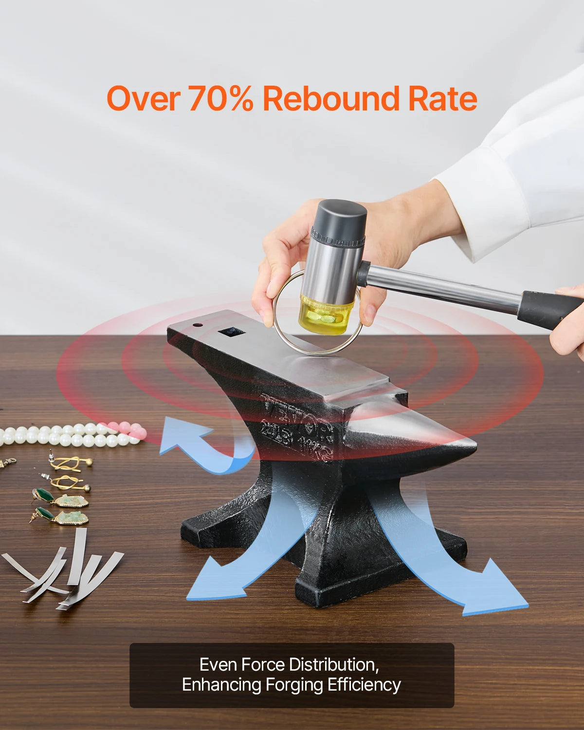 SucceBuy Cast Steel Single Horn Anvil for Metal Working