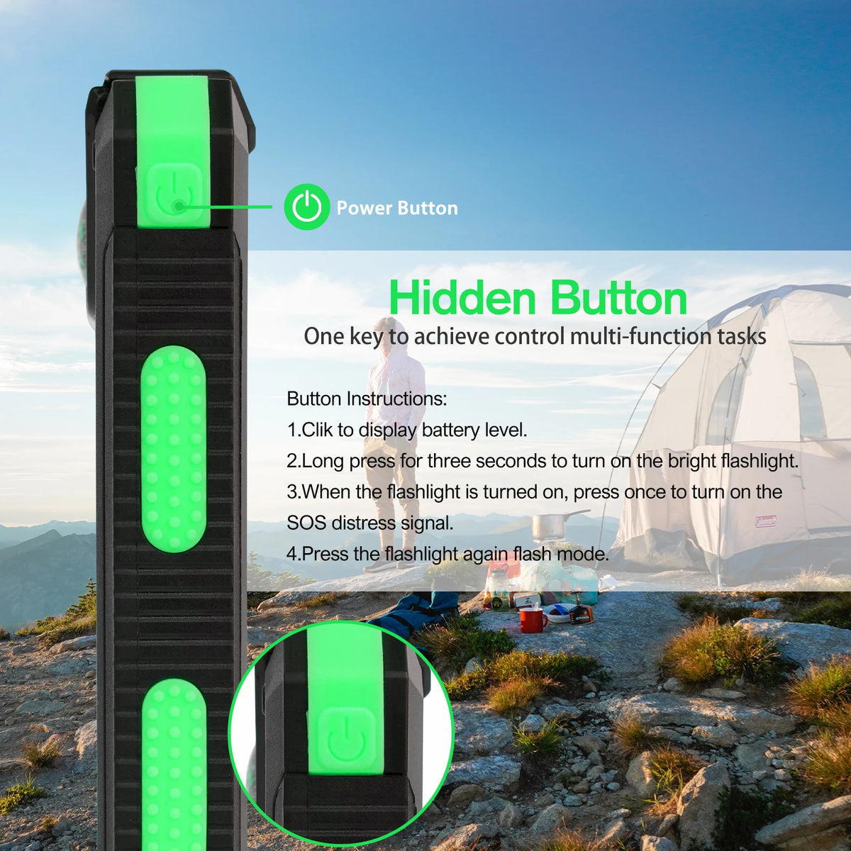 Waterproof 30000mAh Solar Power Bank With Led Flashlight