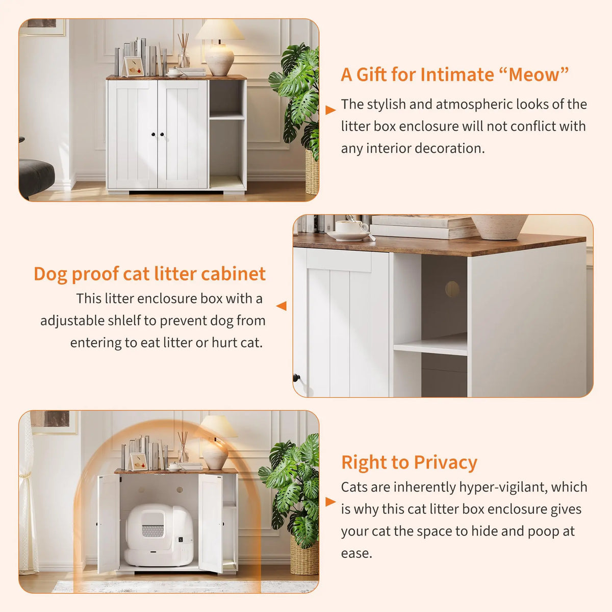 HiMISS Dog Proof Litter Robot Enclosure With Collector