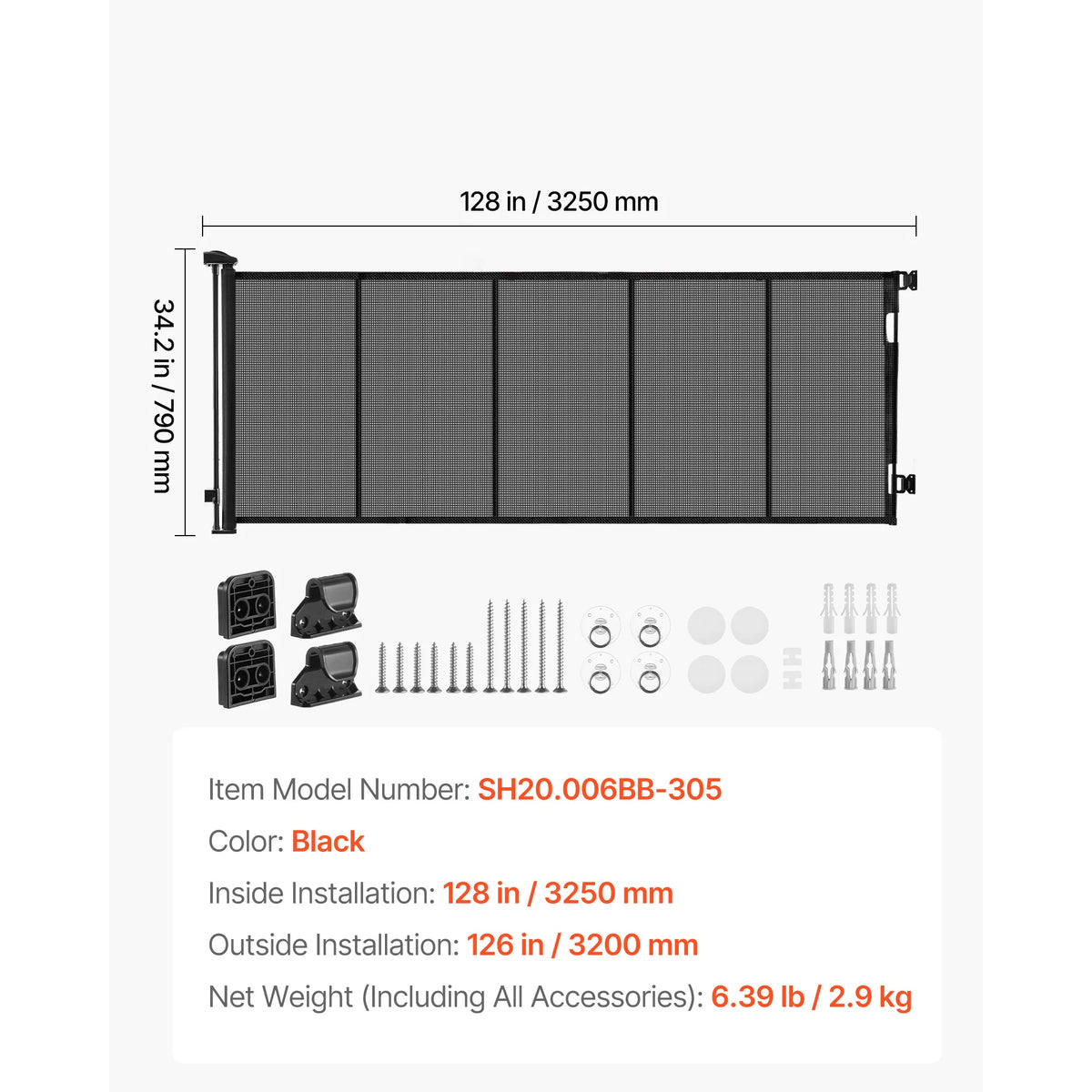 SucceBuy Retractable Baby And Pet Safety Gate